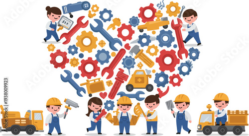 Watercolor illustration of various colorful flowers and plants on white background