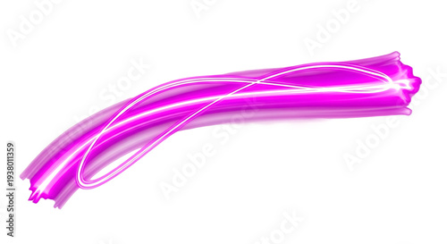 Pink abstract light streak with smooth flowing lines