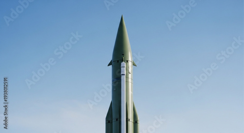 Military Rocket Launching into Space.