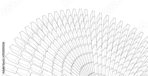 abstract geometric modular surface 3d