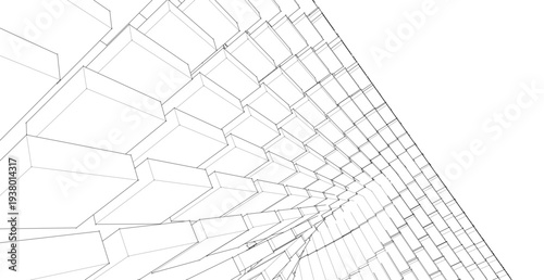 abstract geometric modular surface 3d