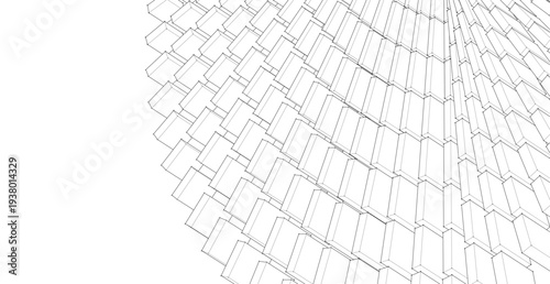 abstract geometric modular surface 3d