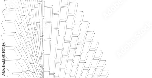 abstract geometric modular surface 3d