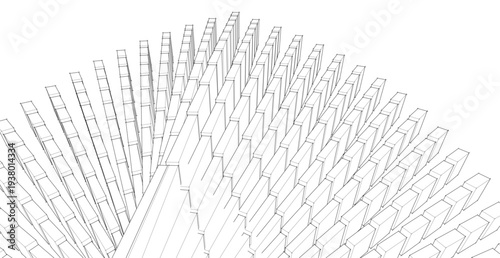 abstract geometric modular surface 3d