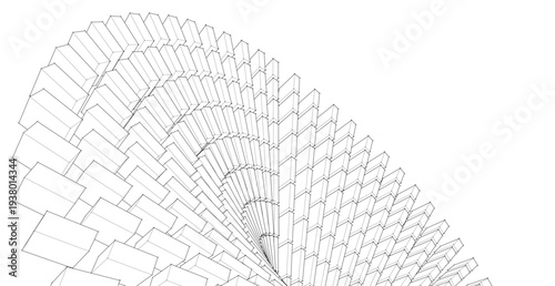 abstract geometric modular surface 3d