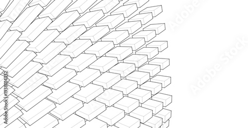 abstract geometric modular surface 3d