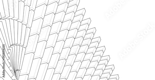 abstract geometric modular surface 3d