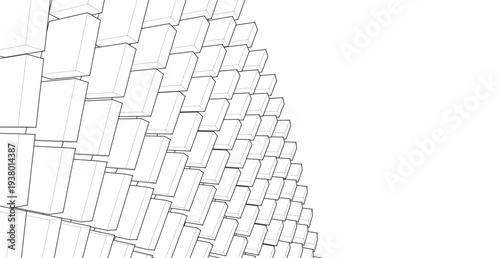 abstract geometric modular surface 3d