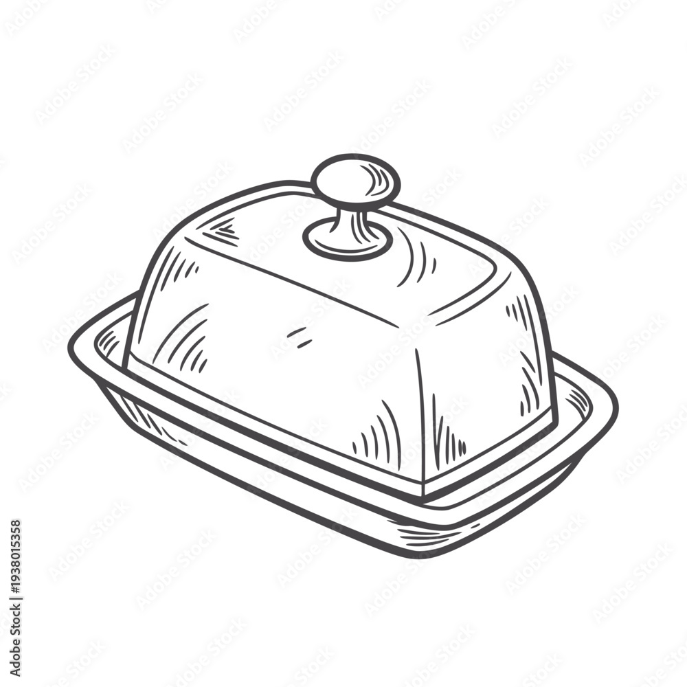 Obraz premium Vector butter dish icon