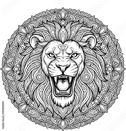 lion head vector illustration