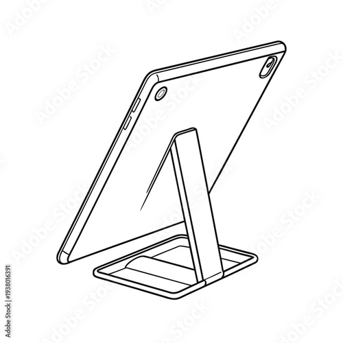 Vector illustration of tablet in stand