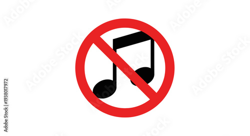 No Music Sign: A Universal Symbol for Silence and Restricted Audio.