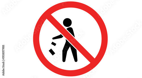 No Littering Signage: A Clear Visual Warning Against Discarding Waste.