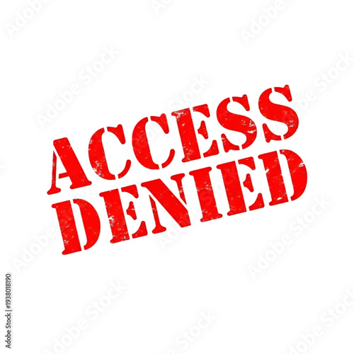 Red Access Denied Stamp on White Background
