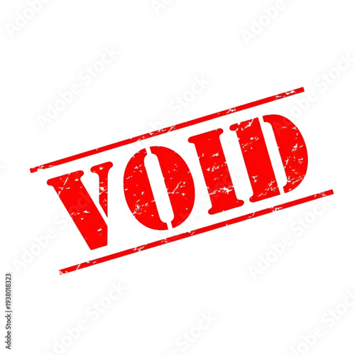 Red Void Stamp on White Background