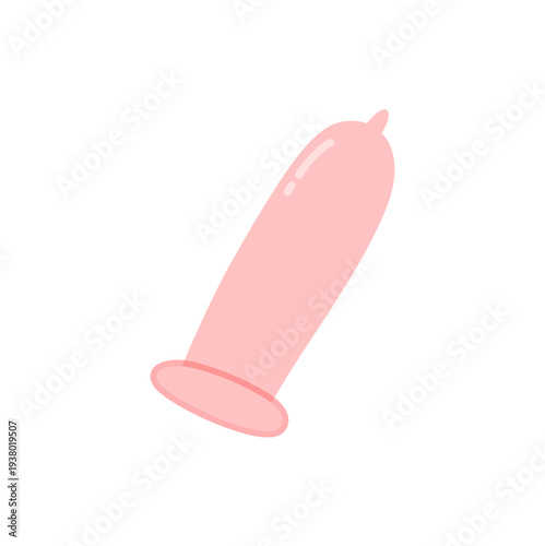 Pink condom vector illustration 