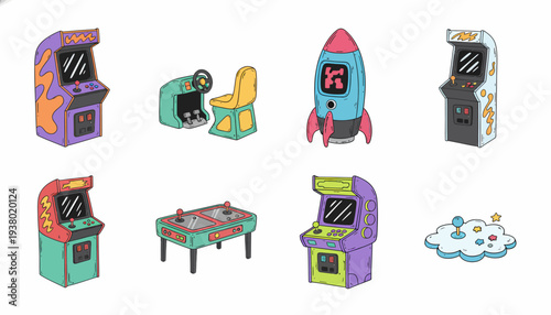 Retro Arcade Machines and Games Collection