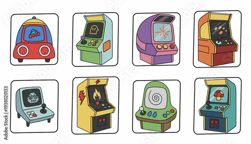 Retro Arcade Game Machines - Vintage Collection