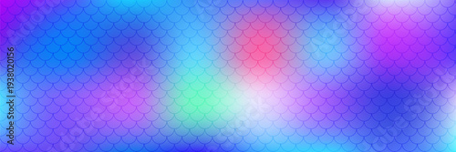 Iridescent scale texture with holographic rainbow gradient. Sparkling underwater fantasy backdrop featuring pearlescent pink hues, perfect for girlie invitations and magical designs.