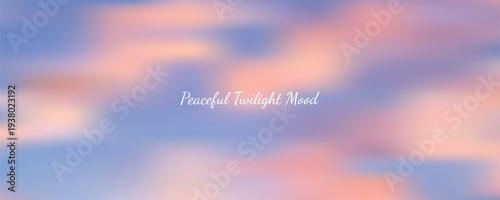 Soft pastel ombre blends warm pink, orange and blue hues in dreamy twilight aesthetic with gentle color transitions creating serene atmospheric backdrop for creative designs.