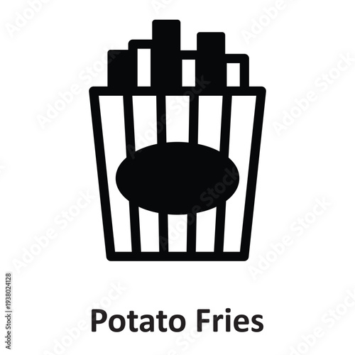 Potato Fries Vector Icon which can easily modify or edit