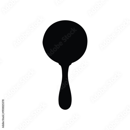 Rattle silhouette icon vector flat design.