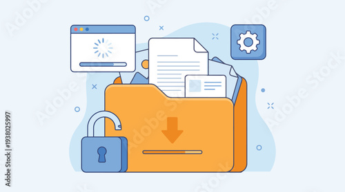 Digital data security and file management concept
