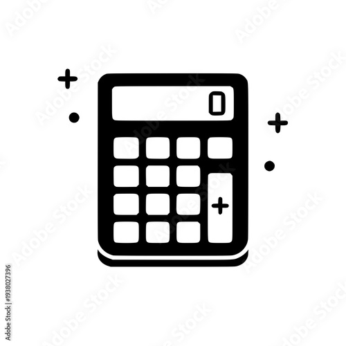 Calculator Icon Vector Accounting Finance Calculation Tool Symbol