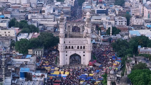 Aerial View of Charminar Hyderabad Telangana India