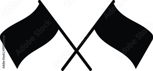 black color guard flag crossed two flags vector file 