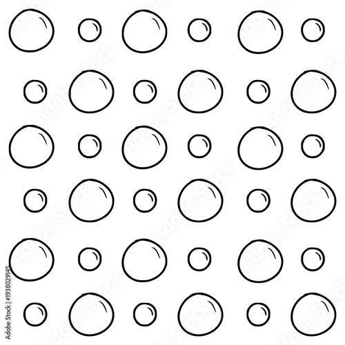 bubble pattern illustration hand drawn outline vector