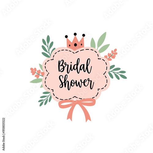 Bridal Shower Invitation vector illustration