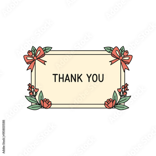 Thank You Card Design vector illustration
