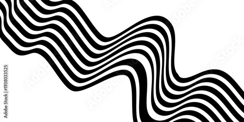 Abstract perspective line wave stripes with 3d dimensional effect.
