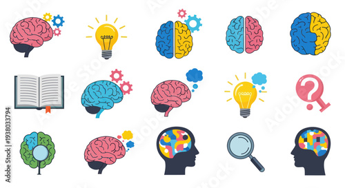 Human Head Brain Creative Thinking Process.