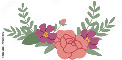 Flower Bouquet Divider Cartoon