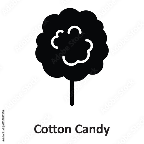 Cotton Candy Vector Icon which can easily modify or edit