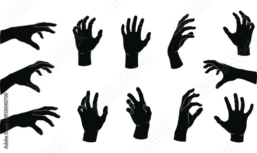 “Different Hand Pose Silhouettes”