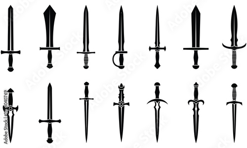 Blades Through Time A Collection of Sword Silhouettes