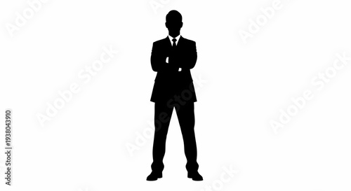 Businessman standing in formal suit.