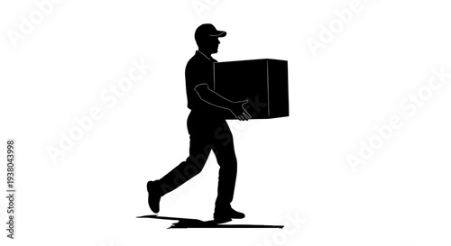 Man carrying a large box.
