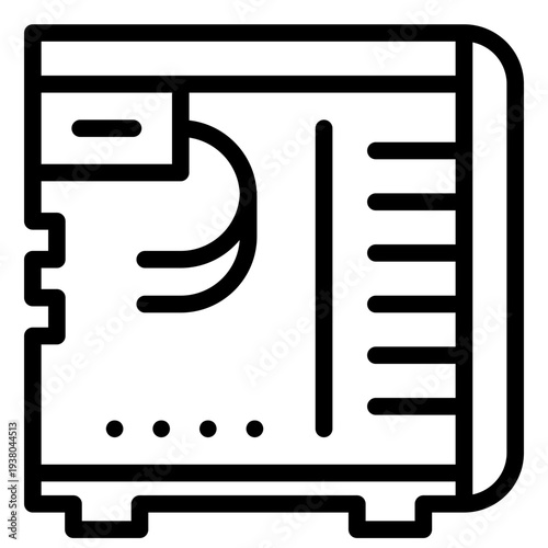 System unit icon vector illustration.