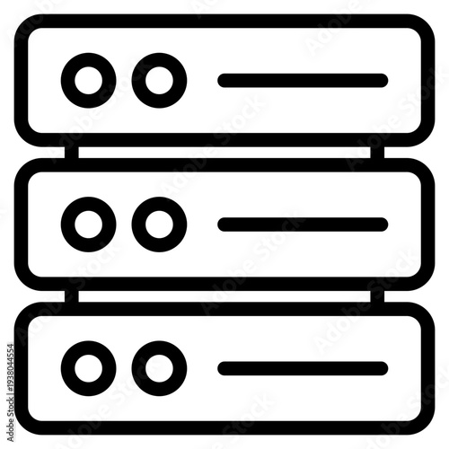 Server icon vector illustration.