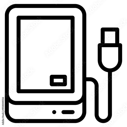 External hard disk icon vector illustration.