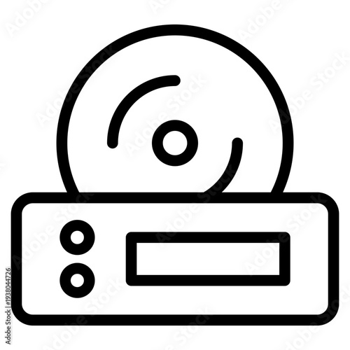 CD player icon vector illustration.