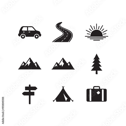 Travel and Adventure Icons Set