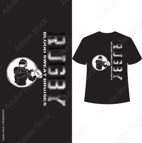rugby blood sweat bruises t shirt design
