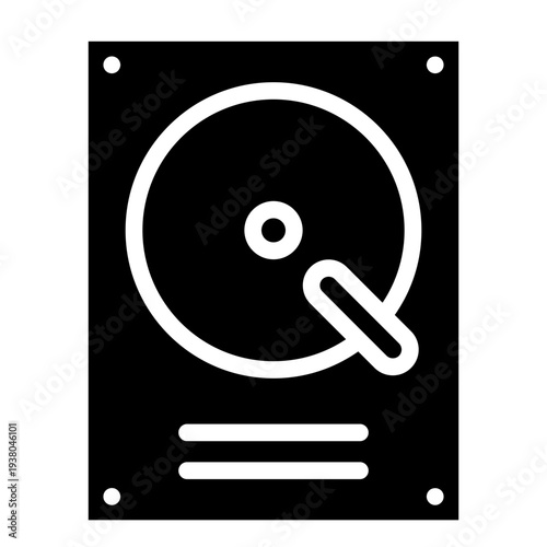 hard drive  icon glyph style vector illustration.