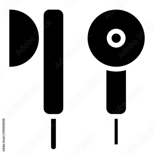 Headphones  icon glyph style vector illustration.