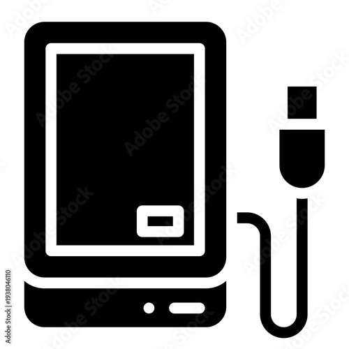 External hard  icon glyph style vector illustration.